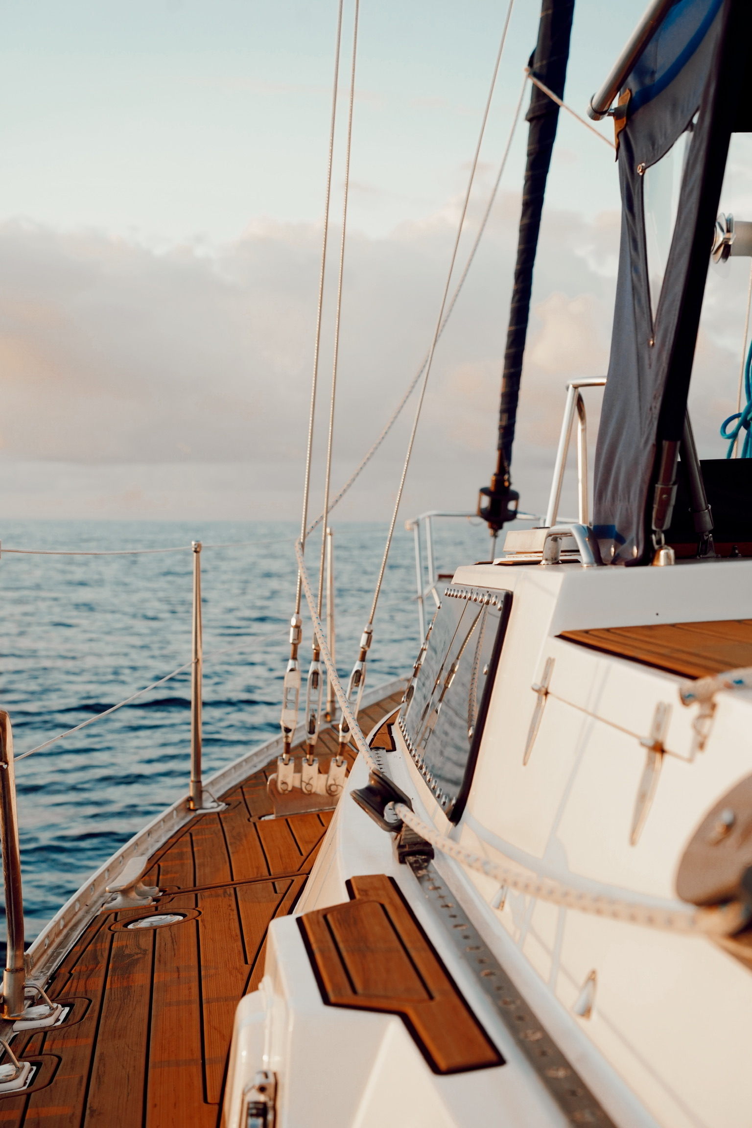 Editorial portrait on Sailing Beauty's deck.