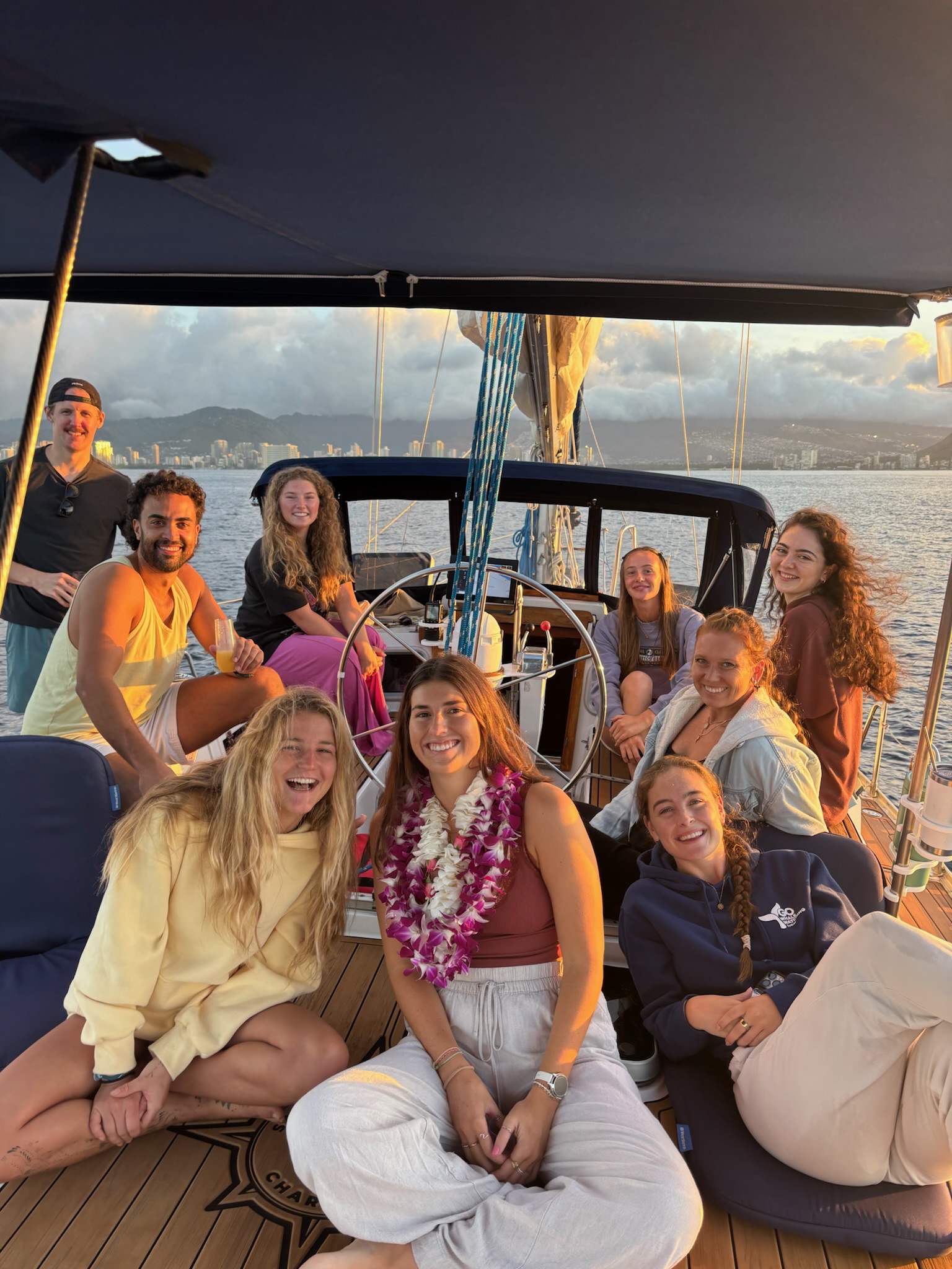Celebration at sunset