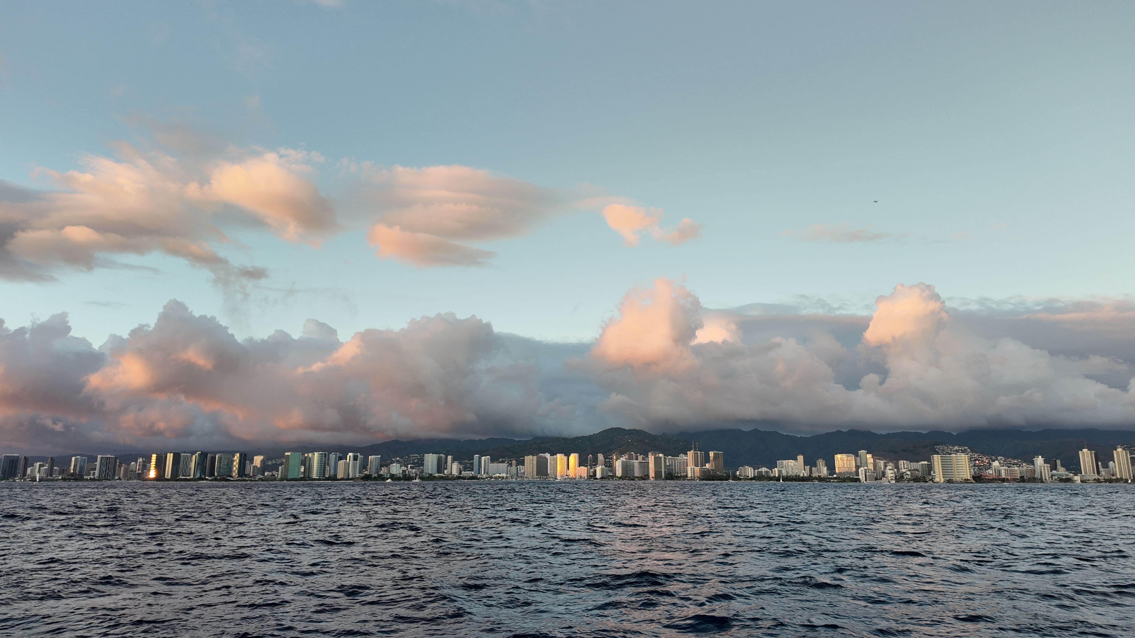 Sunset photo aboard